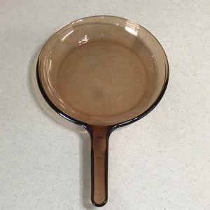 Vision Corning USA Amber 10” Skillet Vintage